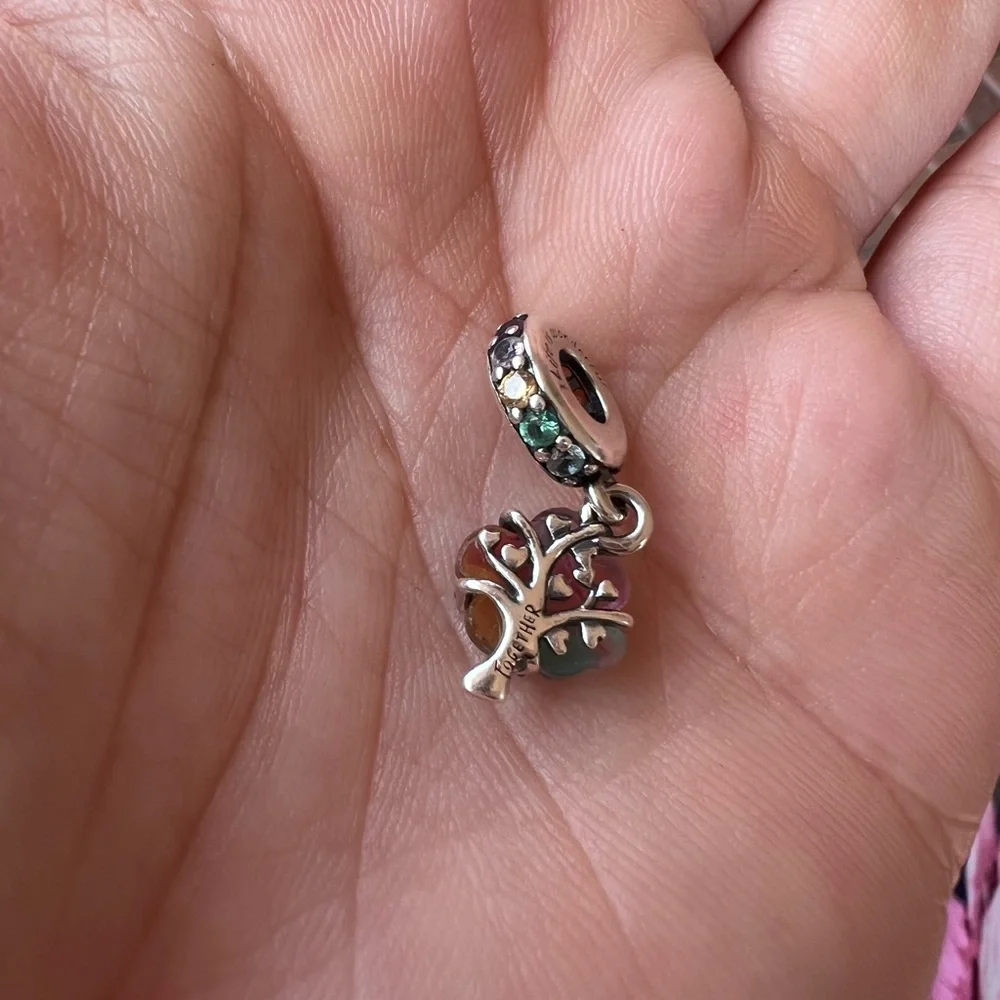 Pandora Silver Charm with Multicolor Gemstones - Picture 3 of 5